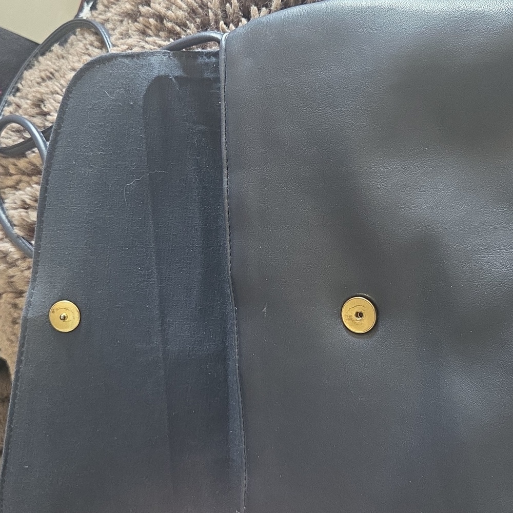 Navy Blue Minimalist Crossbody Bag / Evening Bag - Picture 2 of 3